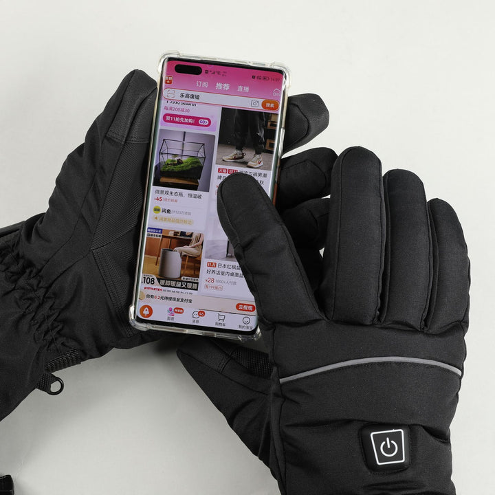 Velvet Thermal Insulation Three-gear Temperature Control, Touch Screen Heating Gloves