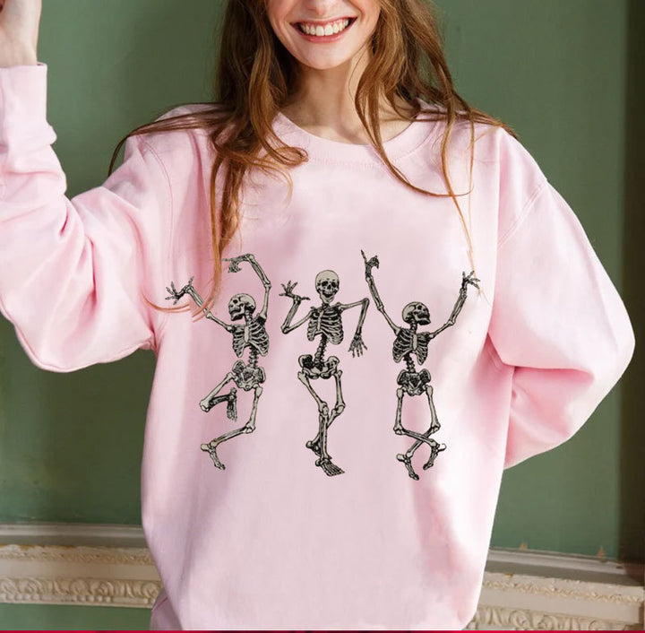 Women's Round Neck Long Sleeved Sweater Halloween