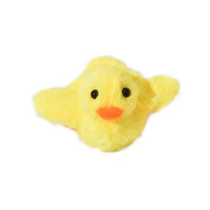 Interactive Yellow Duck Cat Toy with Vibration Sensor & Washable Plush