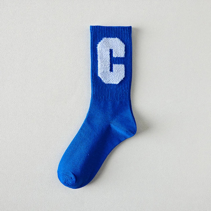 Trendy Cotton Blue Harajuku Socks