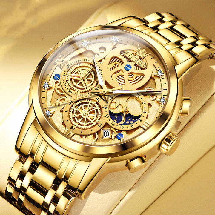 Men's Quartz Multifunctional Chronograph Watch