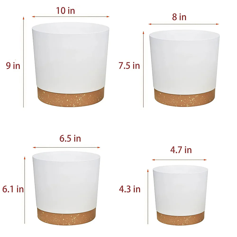 Modern Matte Finish Plant Pots with Drainage