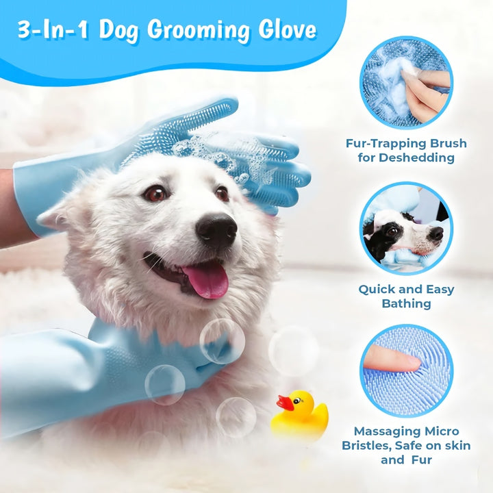 Pet Grooming Silicone Gloves