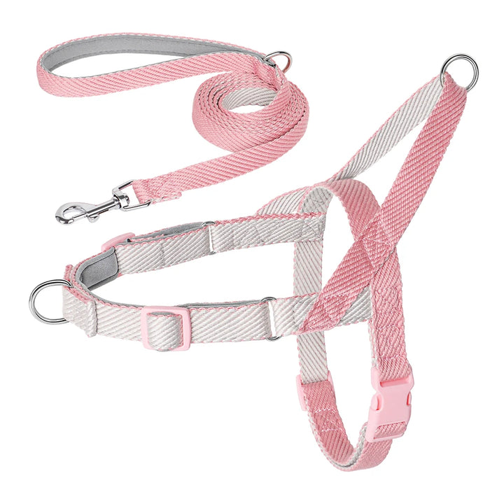 Adjustable No-Pull Dog Harness and Leash Set - Soft, Durable, Lightweight for Pitbull and All Breeds