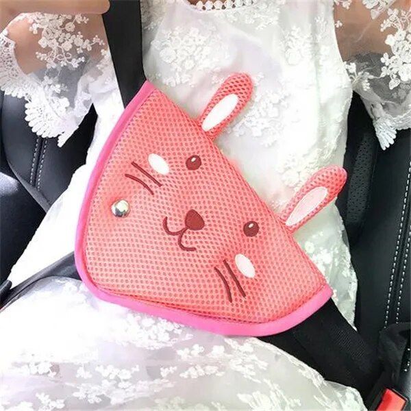 Kid-Friendly Car Seat Belt Adjuster with Cute Cartoon Design