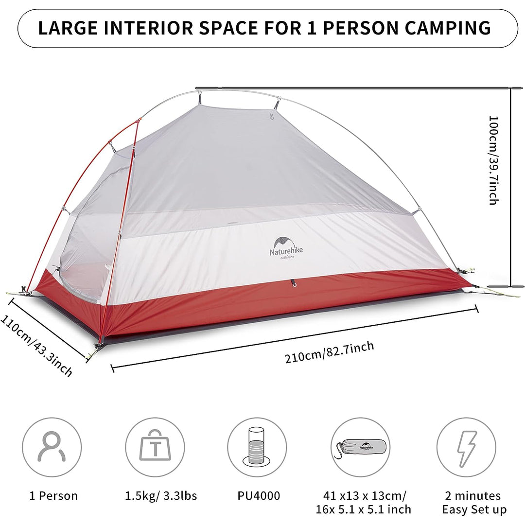 Ultralight Portable 1-Person Camping Tent