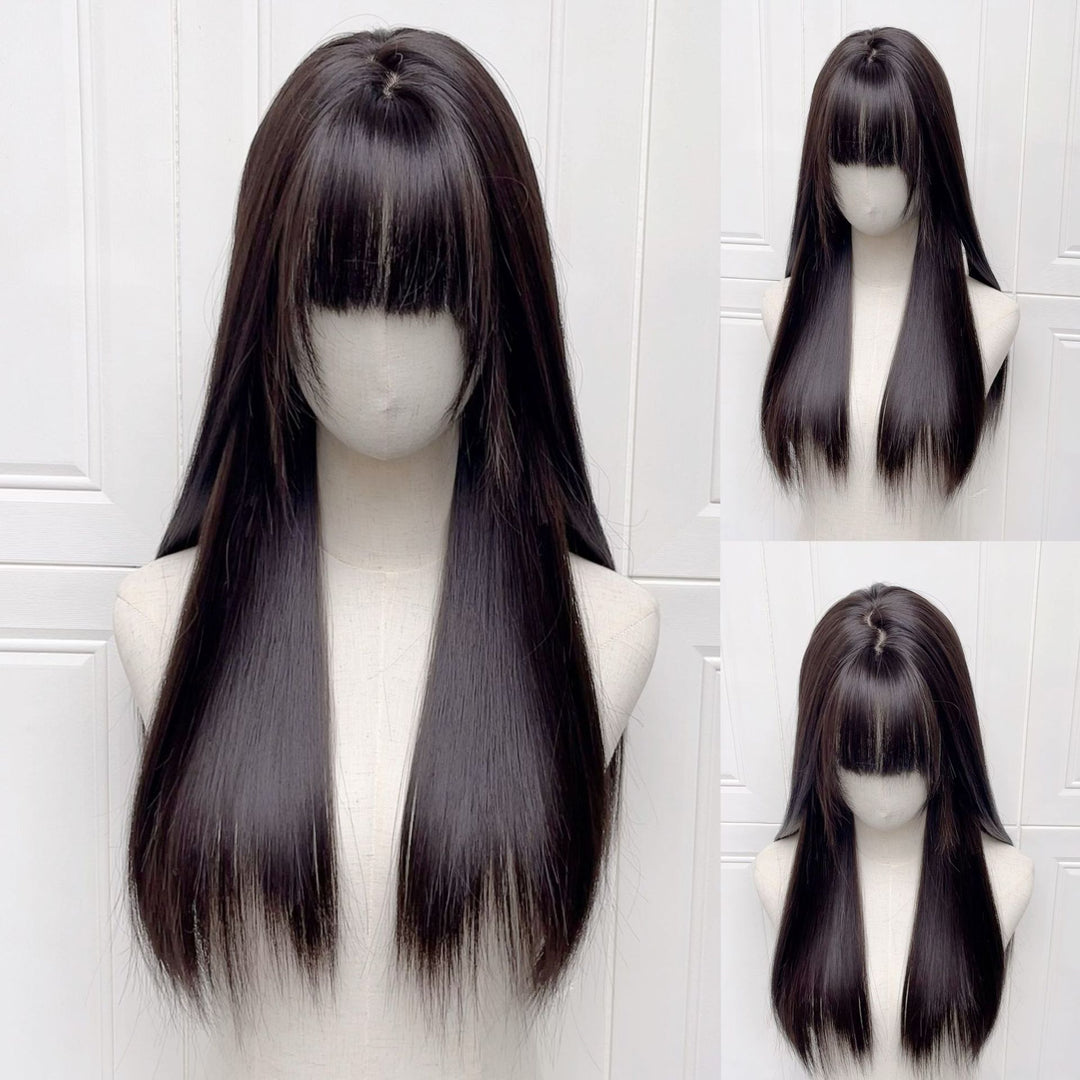 Wig Female Natural Full-head Wig Style Fluffy Long Straight Hair