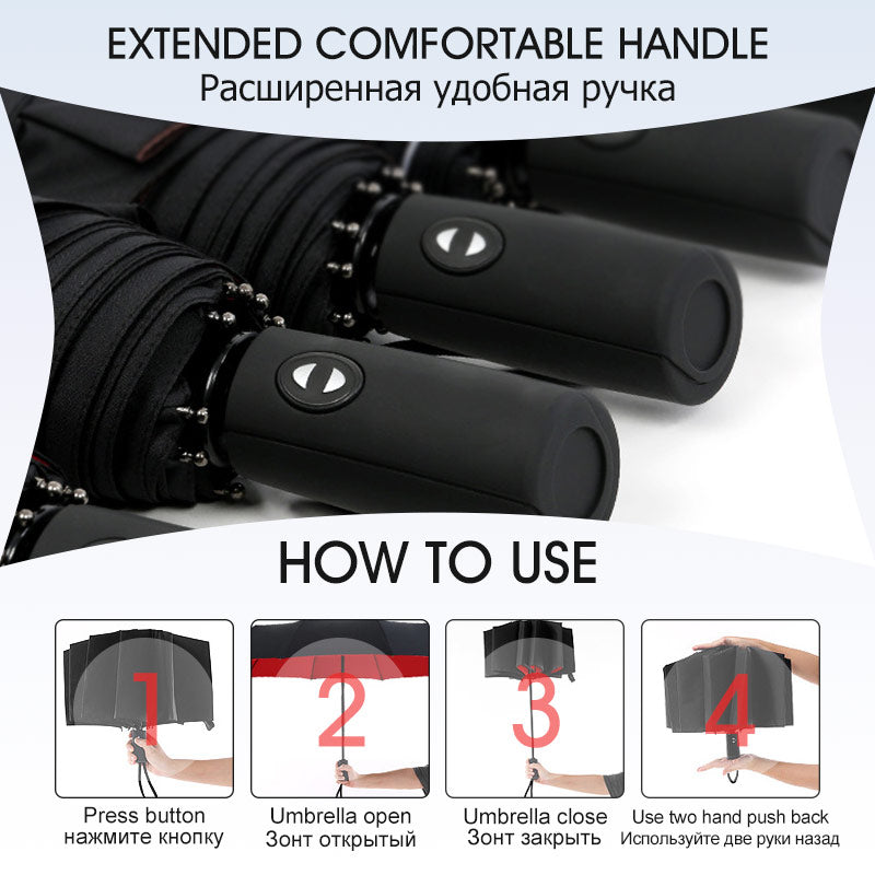 Windproof Double Layer Automatic Umbrella