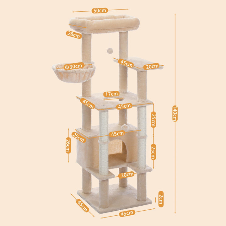 Multi-Level Cat Tree with Condo and Scratching Posts