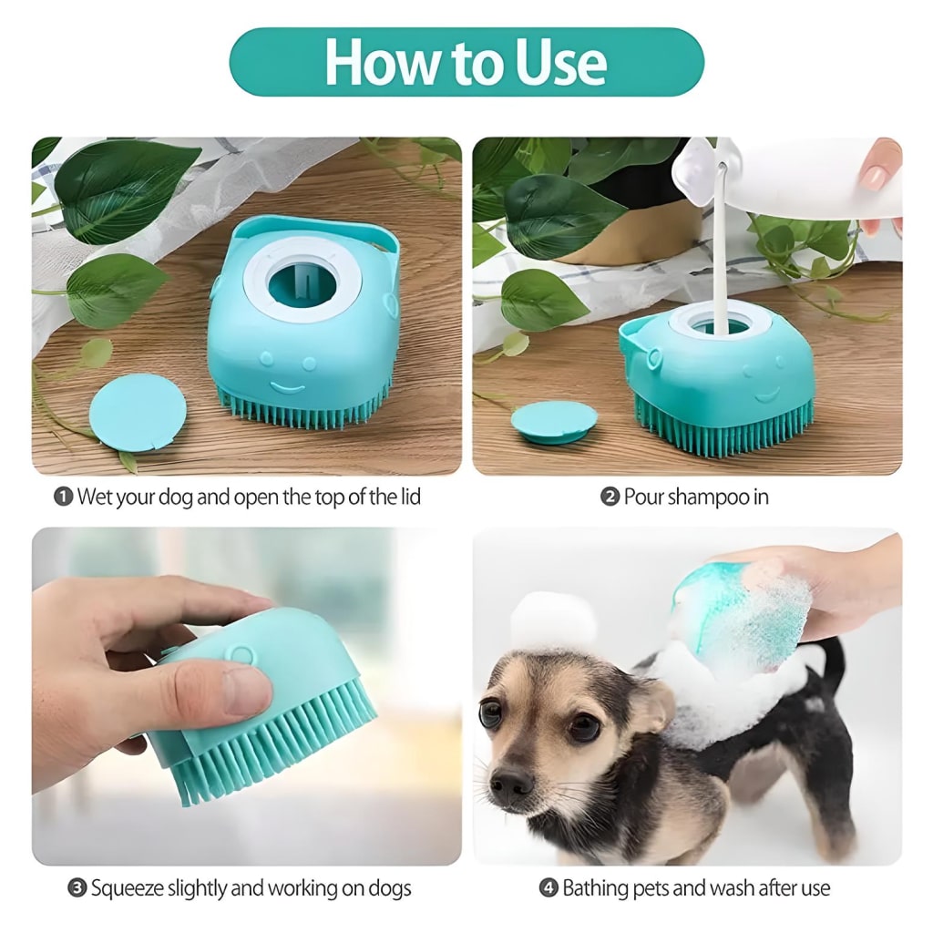 Pet Shampoo Massager Brush