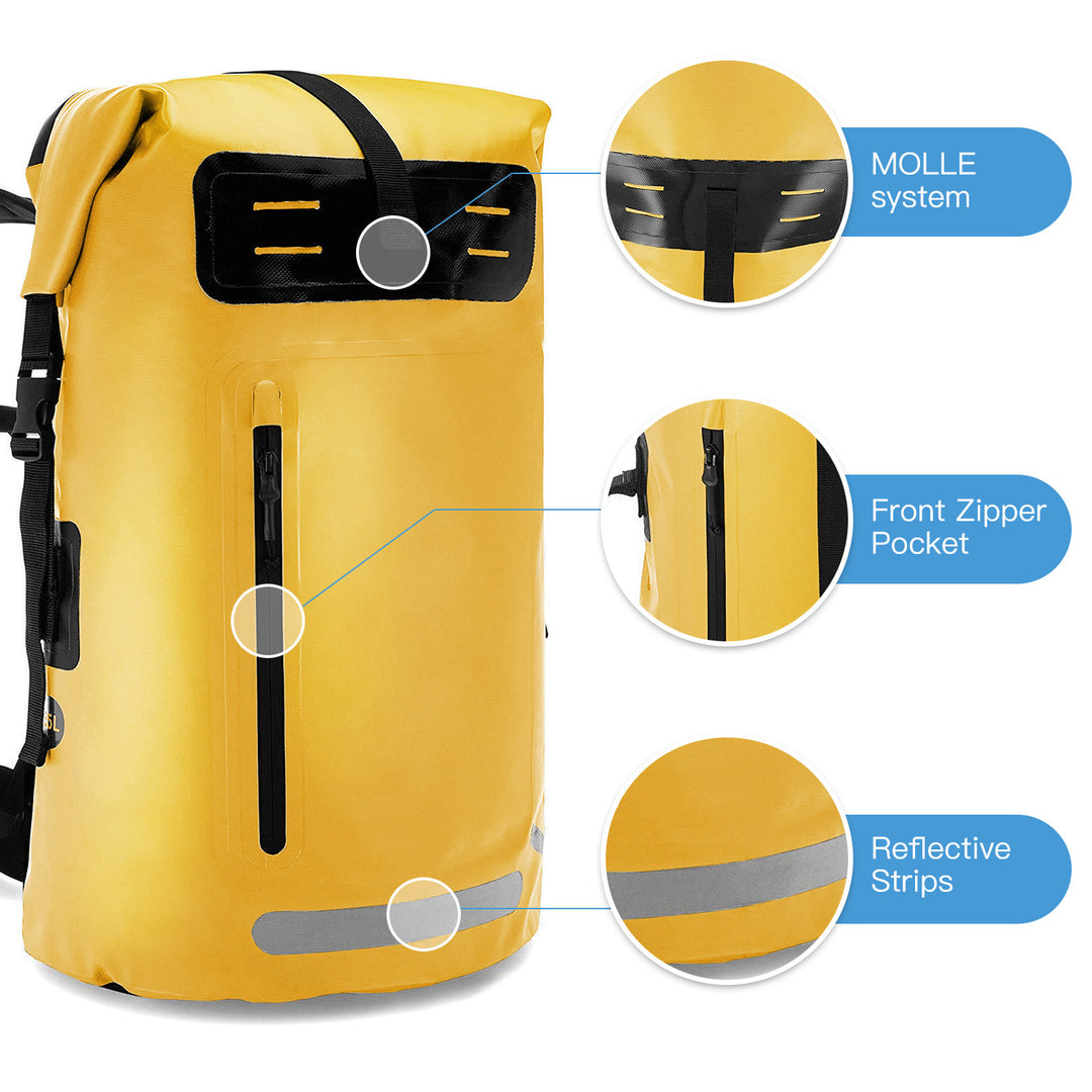 Waterproof Backpack Heavy Duty Roll-Top Dry Bag For Kayaking Rafting Boating Mobilephone Waterproof Bag Durable Beach Bag