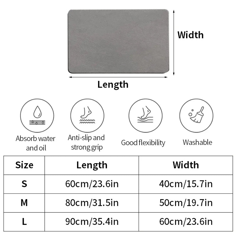 Diatomite Bathroom Mat