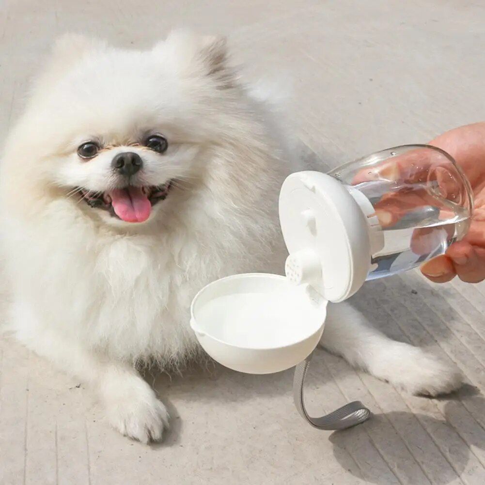 300ml Portable Pet Water Bottle & Travel Bowl for Dogs and Cats