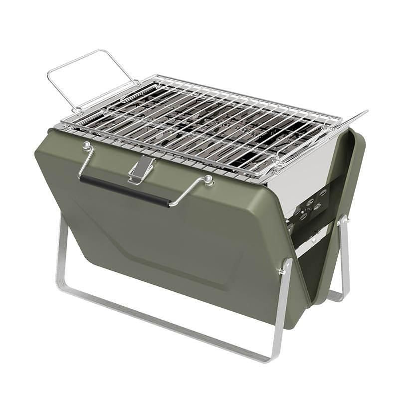 Compact Stainless Steel Folding Brazier Grill – Perfect for Camping and Outdoor BBQ