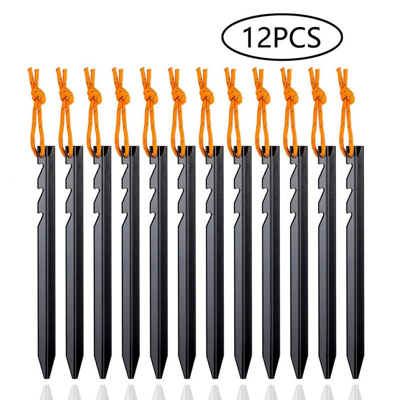 12-Pack Heavy Duty 7-Inch Aluminum Tent Stakes