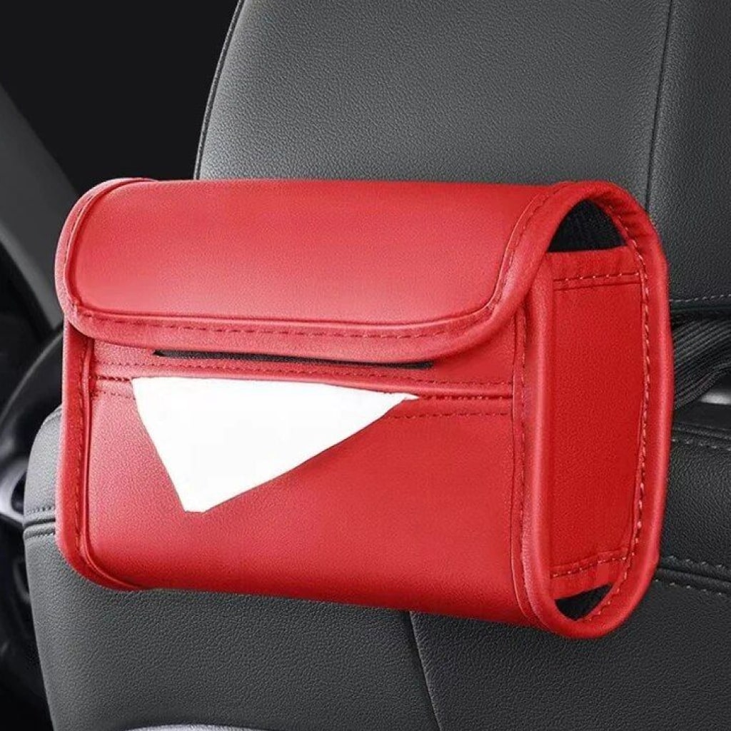 Luxury Leather Car Tissue Box Holder