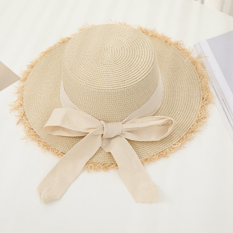 Summer Flat Bowknot Top Sun Hat