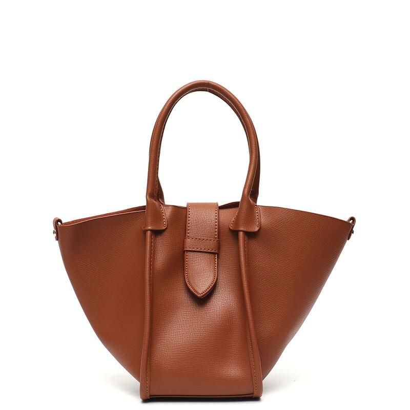 Vegan Leather Trapeze Shoulder Bag