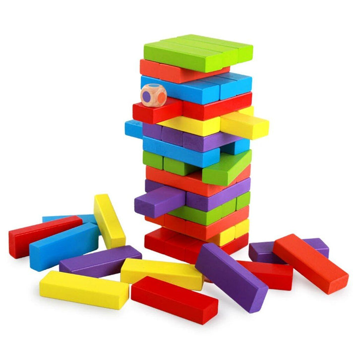 Fun Games For Whole Family Wooden Building Blocks Stacking Balance Puzzle