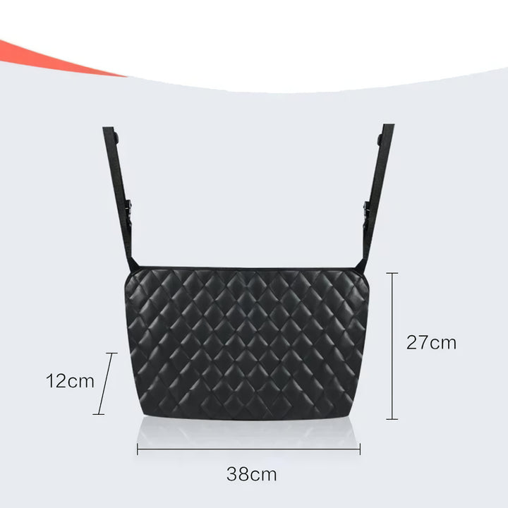 Luxury Car Seat Mesh Handbag Holder & Rear Seat Organizer Barrier