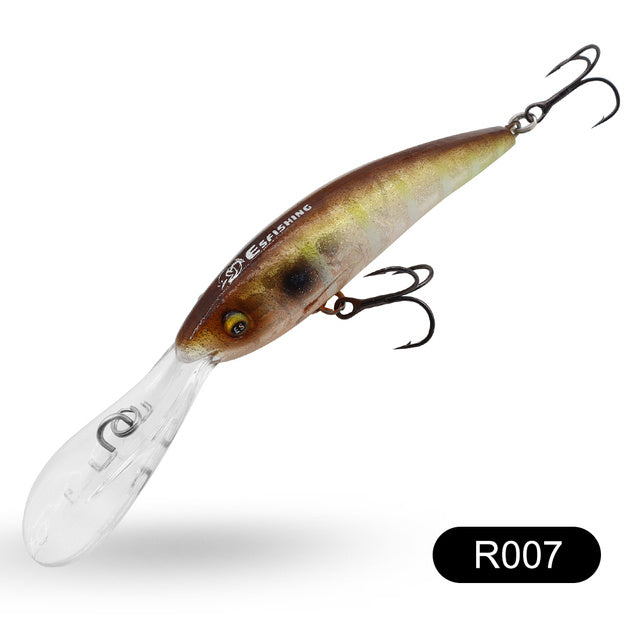 Yuantou Road Subhard Bait Floating Long Tongue Plate 90mm16g