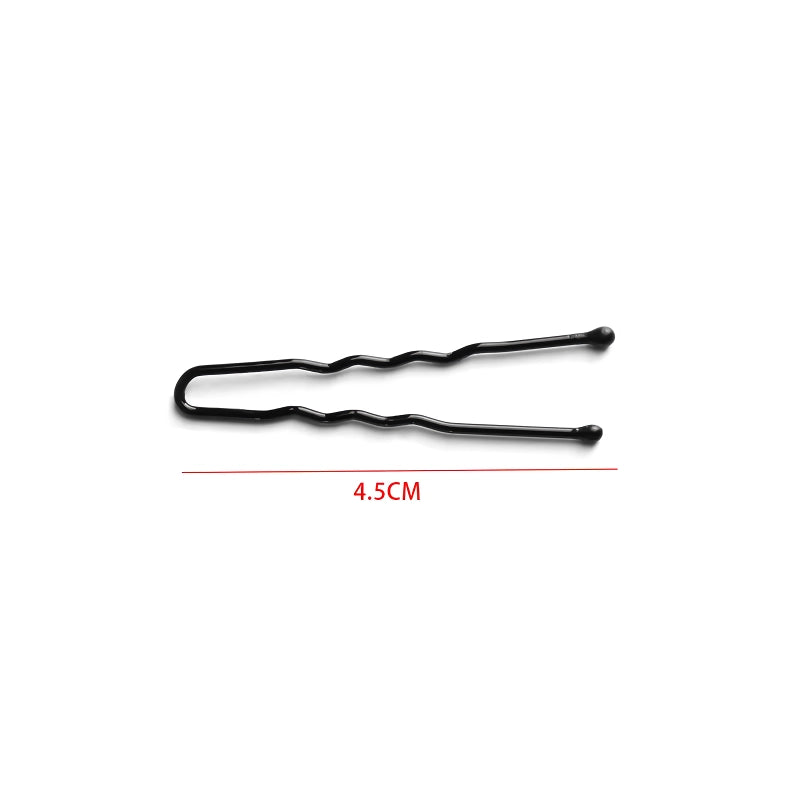 50-Pack Black Plated U-Shape Hairpins