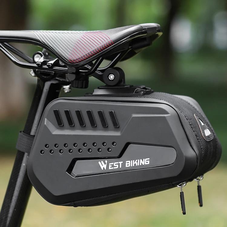 Waterproof Hard Shell Bicycle Saddle Bag with Quick Release