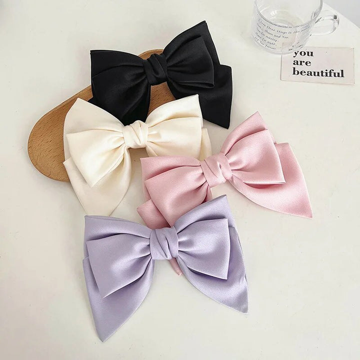 Fashionable Satin Bow Hairpin Hairclip