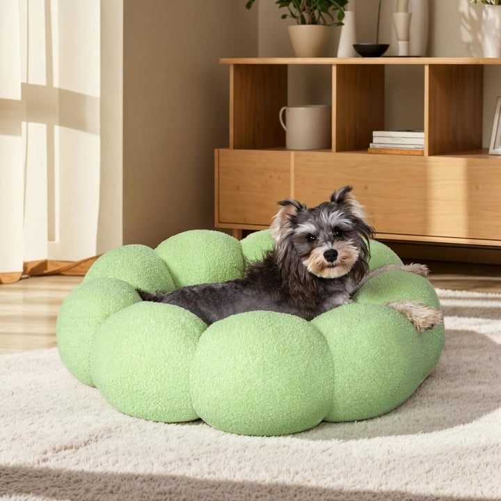 Calming Flower Dog Bed for Medium Dogs