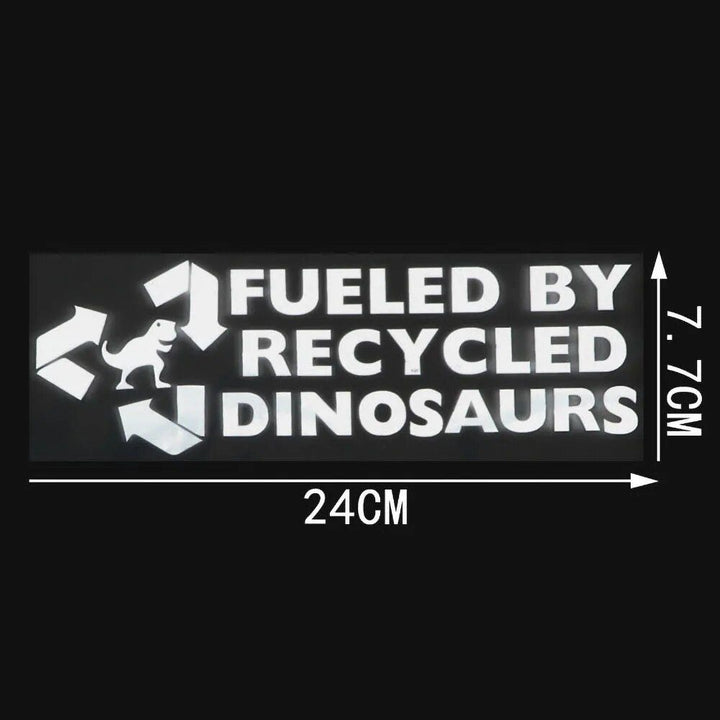 Recycled Dinosaurs - Eco-Inspired Vinyl Car Decal