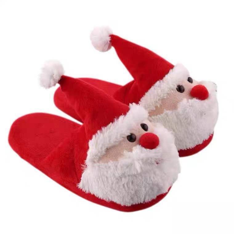 Santa Claus Slippers Elk Slippers Home Fur