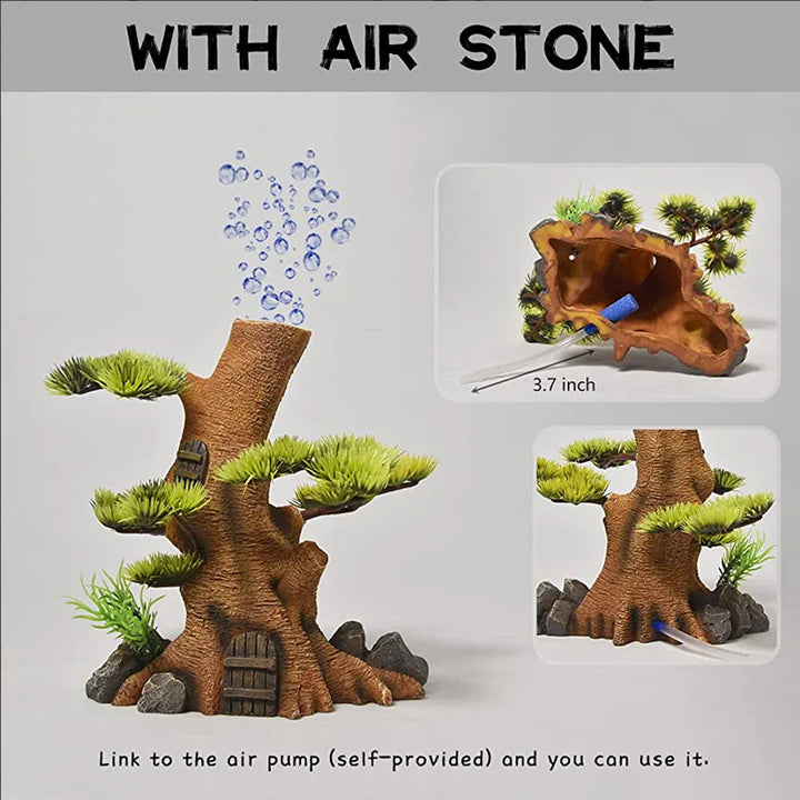 Realistic Tree Trunk Aquarium Ornament