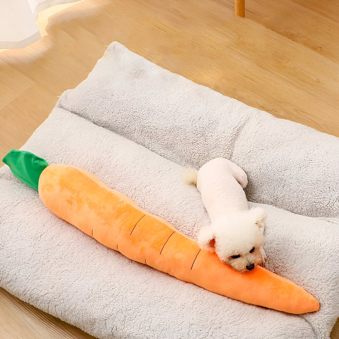 Carrot Plush Chew Toy for Dogs – Soft Sound-Playing Toy for Small, Medium, and Large Dogs