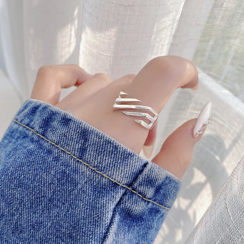 S925 Sterling Silver Ladder Ring