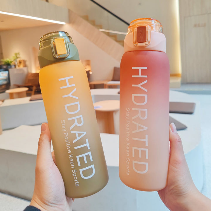 Large Capacity Gradient Frosted Water Bottle