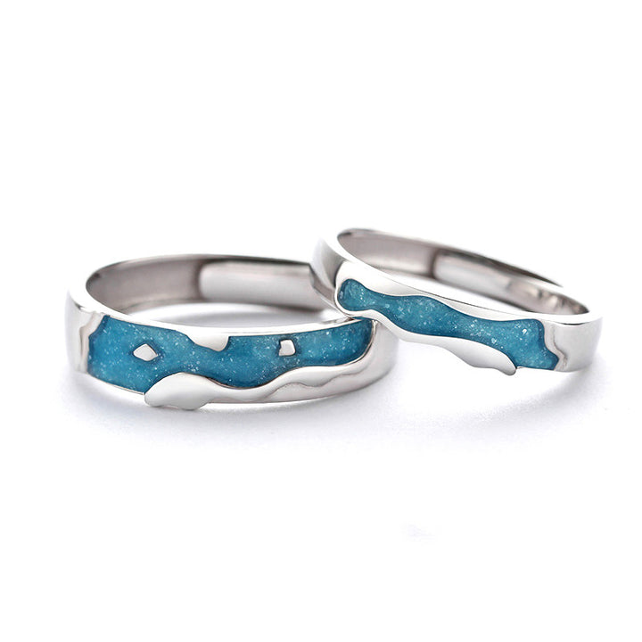 Couple Fashion Sterling Silver Ring