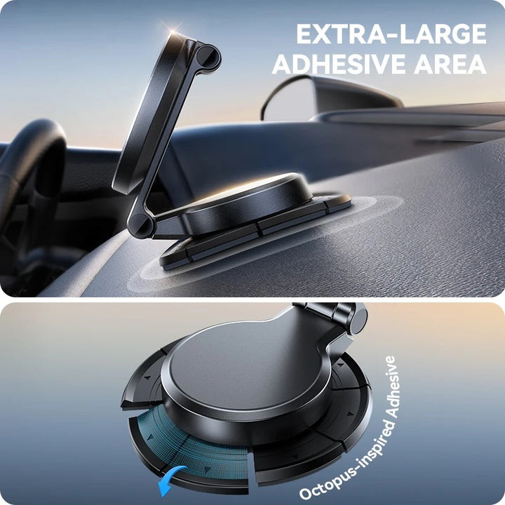 Magnetic Car Mount & Wireless Charger with 360° Rotation