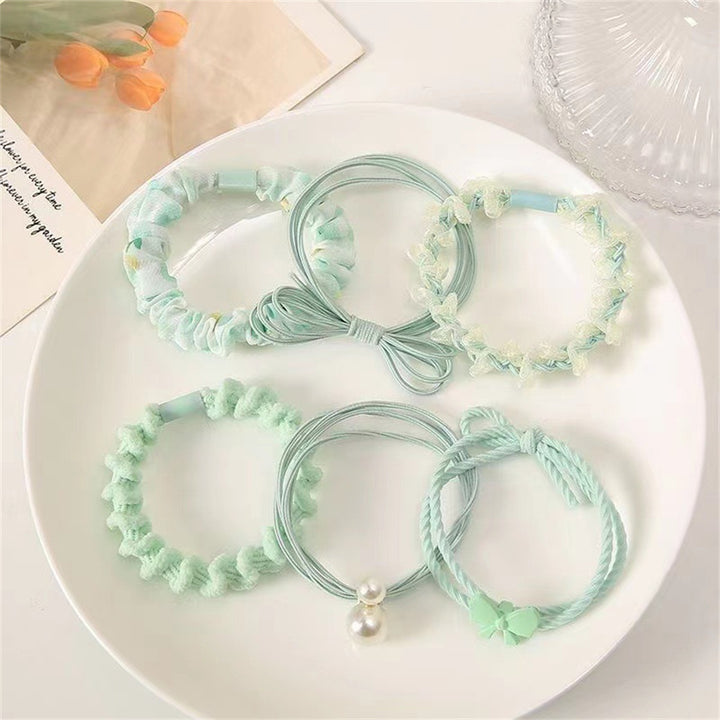 6Pcs Nylon Elastic Hair Bands for Women