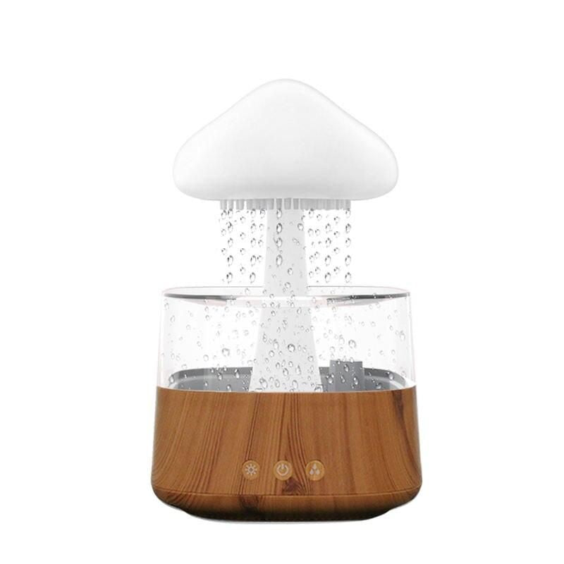 Colorful Mushroom Rain Cloud Air Humidifier and Night Light with Aromatherapy