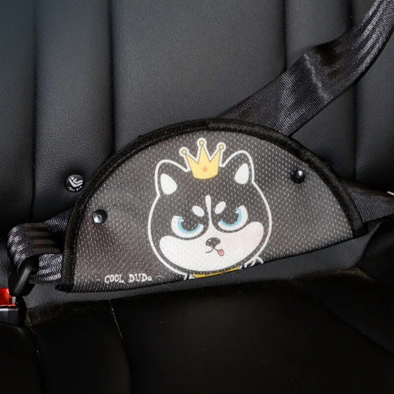 Kids Cartoon Safety Car Seat Belt Cushion and Adjuster Set