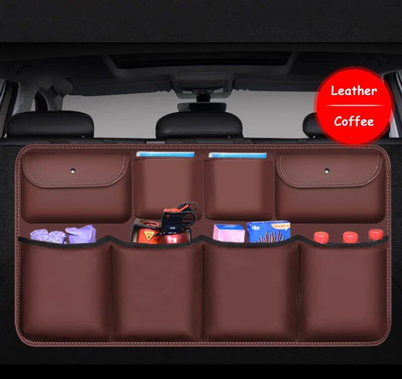 Luxury PU Leather Car Trunk Organizer