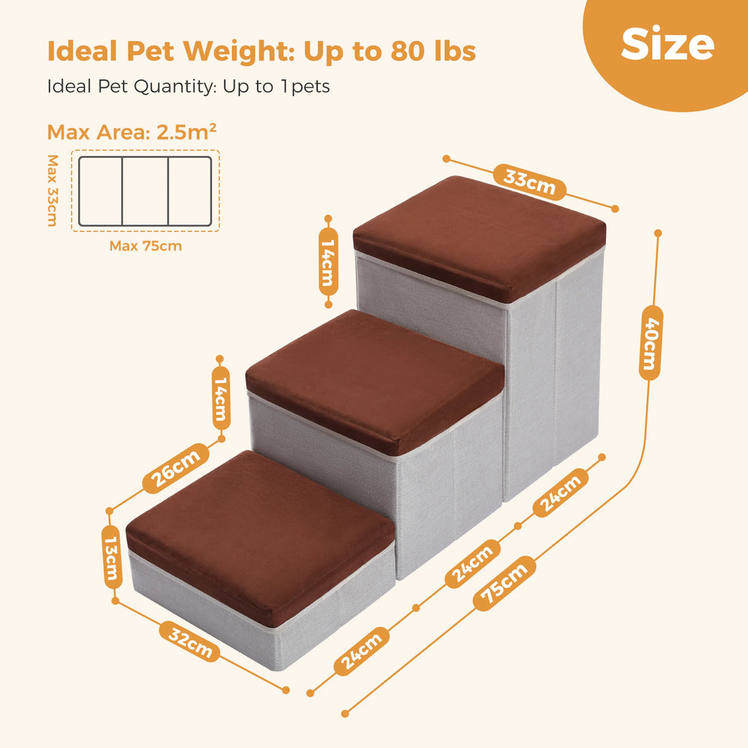 Foldable 2-in-1 Pet Stairs