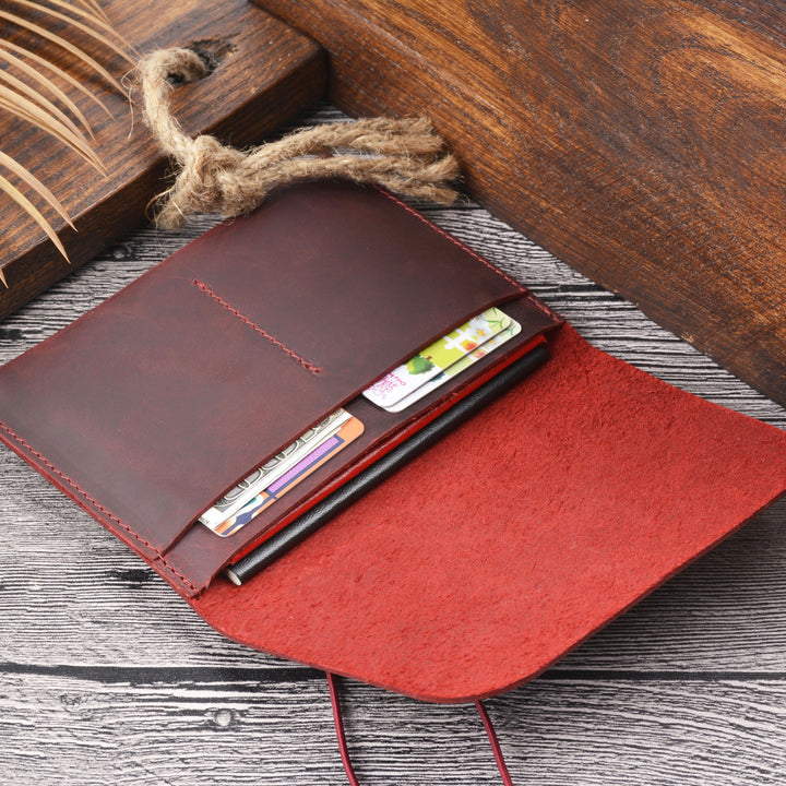 Passport package ID laminated leather card holder