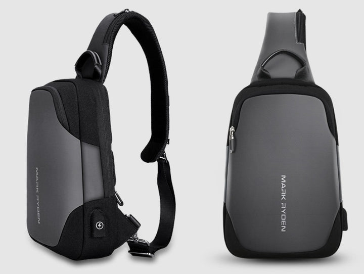 Chest bag USB anti-theft men's chest bag