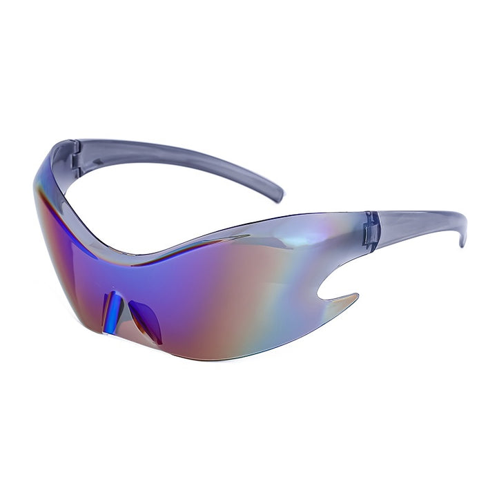 Rimless Cyberpunk Gradient Mirror Sunglasses