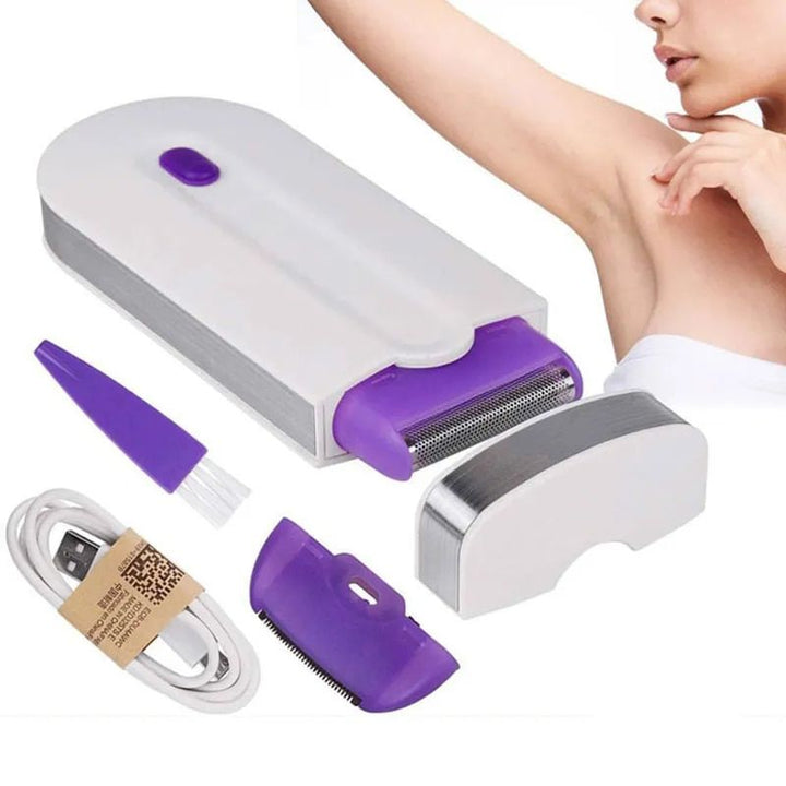 2-in-1 Painless Hair Removal & Epilator Device with Instant Sensor Light