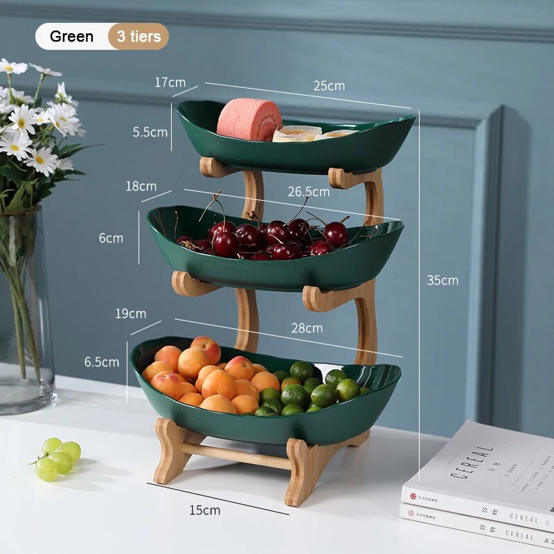 Modern Three-Layer Plastic Fruit Tray | Creative Living Room Home Decor