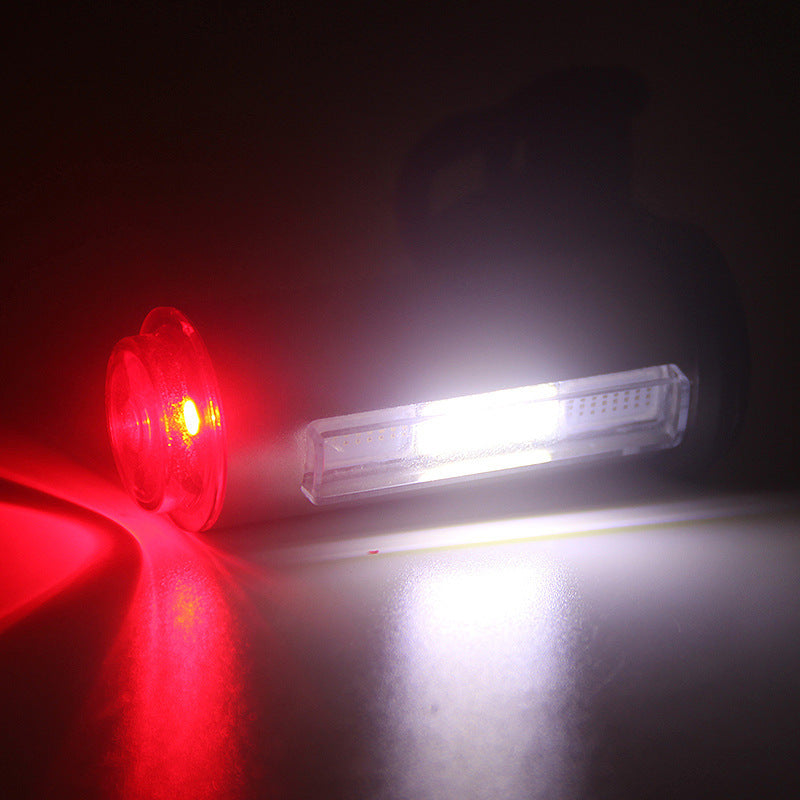 Three-color dimming USB rechargeable bicycle taillight