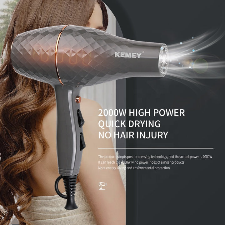 Professional 2000W Hair Dryer with High Power Hot and Cold Wind