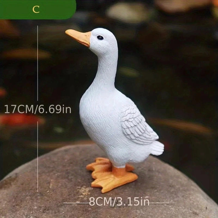 Charming Duck Figurine Sculptures for Home and Garden Decor